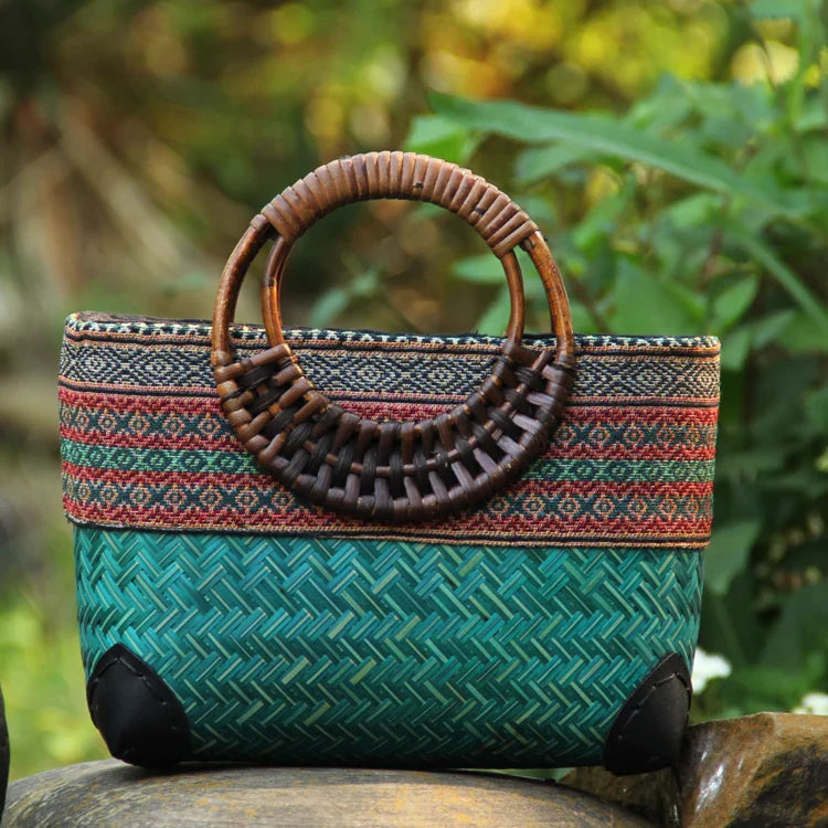 BohoBlend™ -  Handgewebte Bohemian Couture-Tasche