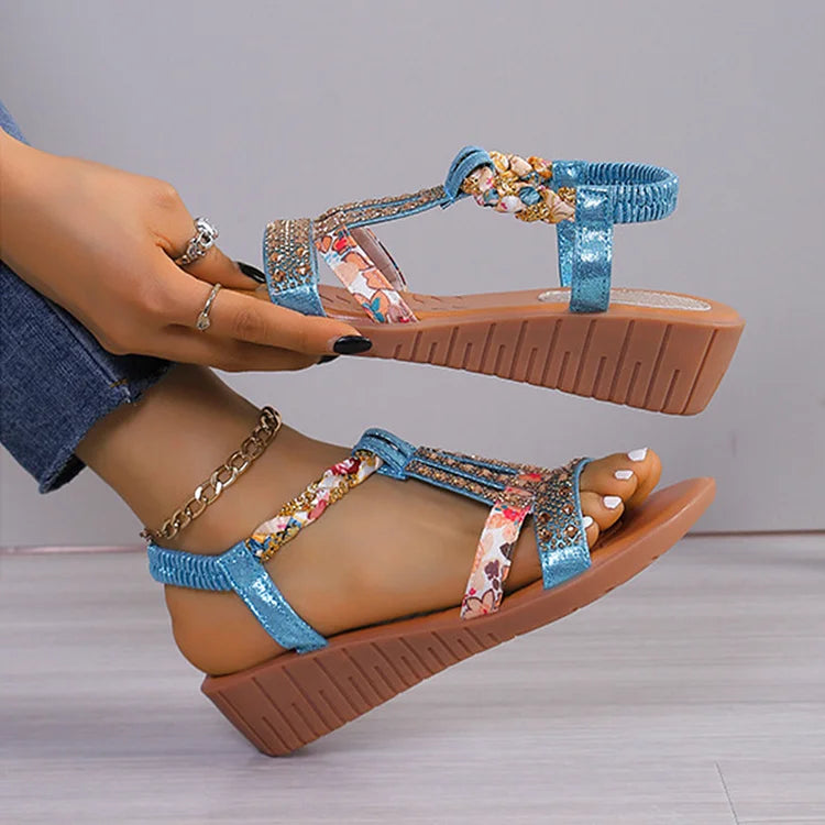 Celine™ - neue orthopädische Damen-Sommer-Sandalen mit offener Spitze und Strasssteinen