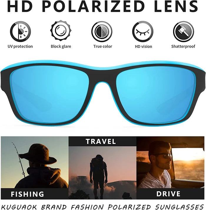 2023 Herren Outdoor-Sport-Sonnenbrille mit blendfreien, polarisierten Gläsern