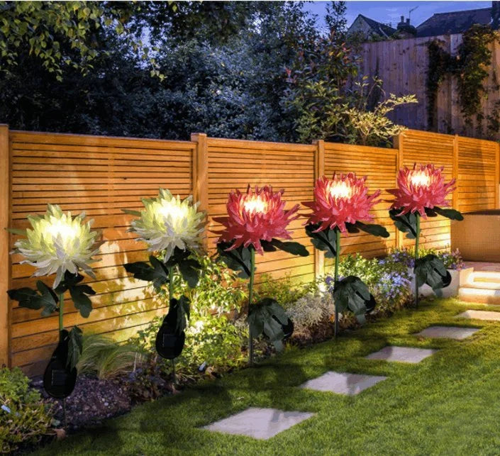 SolarGlow™ -  Chrysantheme Solar Gartenstecker LED