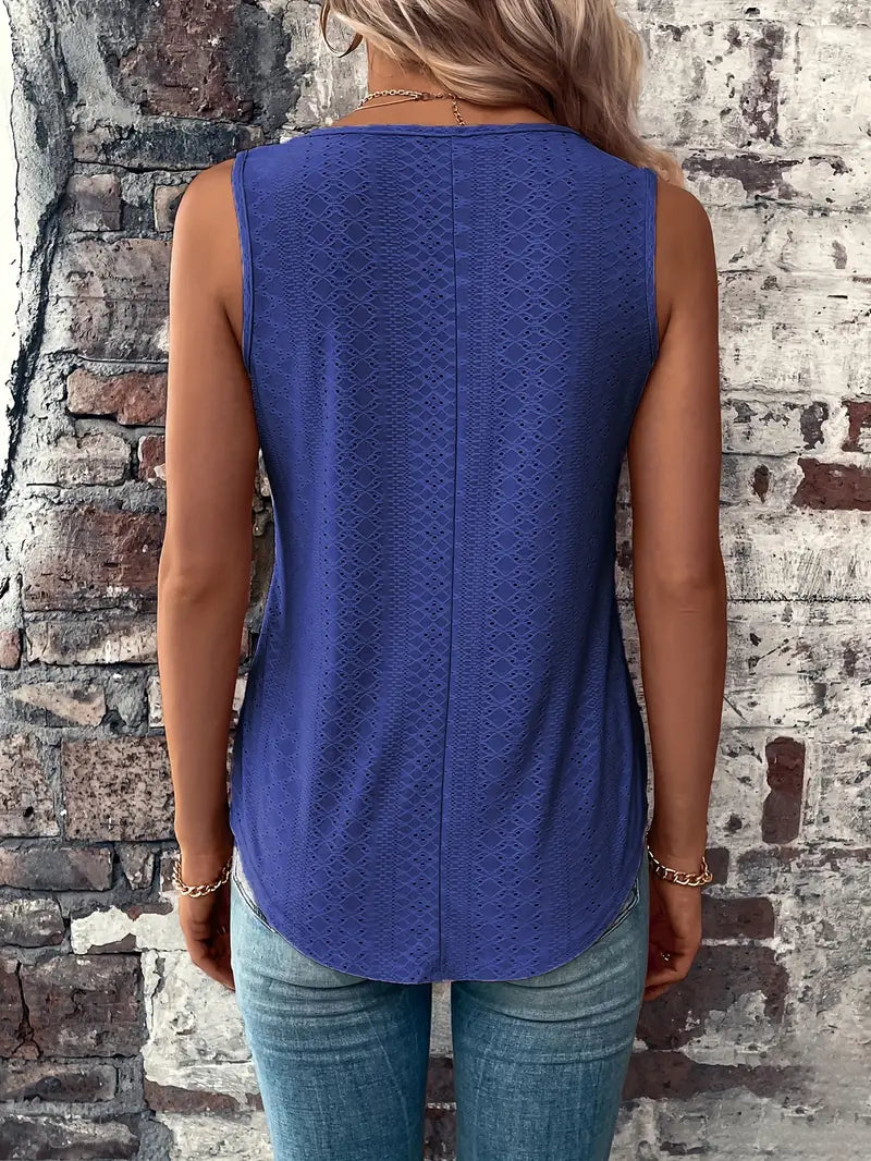 Boudicca™ - Geöstes solides Tank-Top