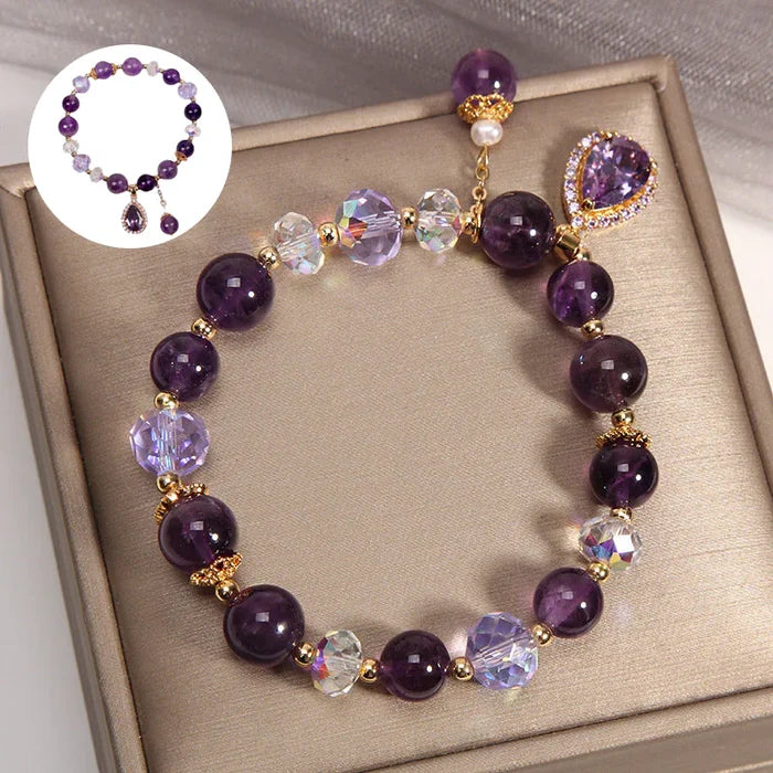 VioletVibes™ - Natürliches Amethyst-Wassertropfen-Armband