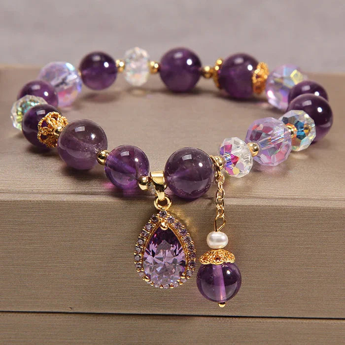 VioletVibes™ - Natürliches Amethyst-Wassertropfen-Armband