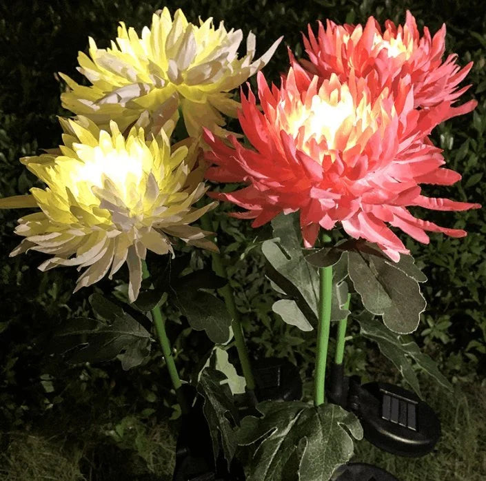 SolarGlow™ -  Chrysantheme Solar Gartenstecker LED