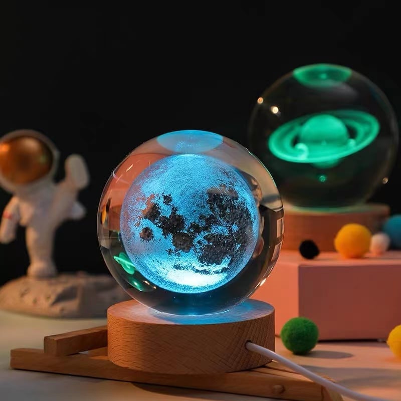 3D Planet Kristallkugel