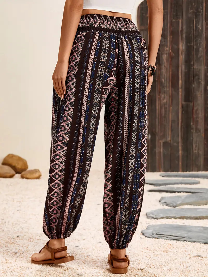 Crescentia™ - Boho Geraffte Taille Lange Hose