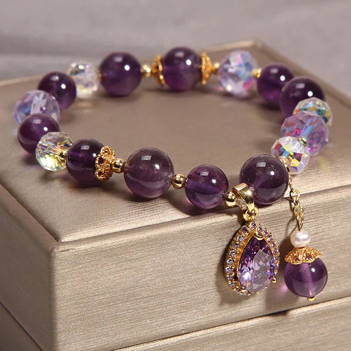 VioletVibes™ - Natürliches Amethyst-Wassertropfen-Armband