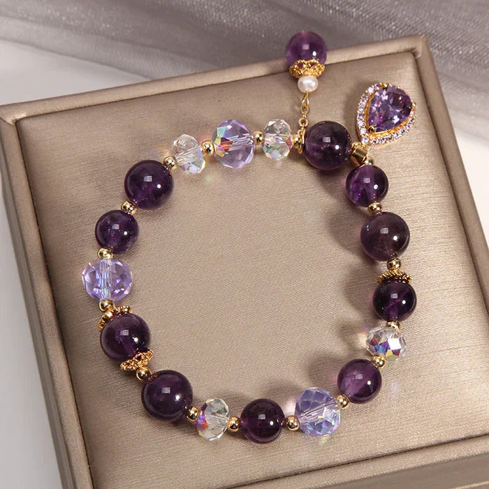 VioletVibes™ - Natürliches Amethyst-Wassertropfen-Armband