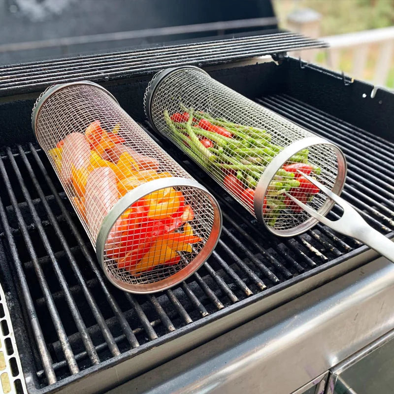 Rollbarer Grillkorb