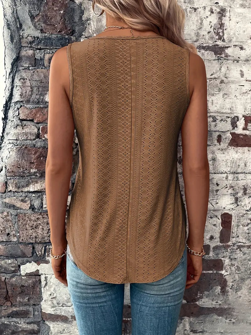 Boudicca™ - Geöstes solides Tank-Top