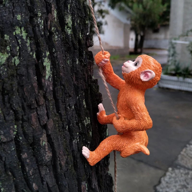 Seil klettern Eichhörnchen Harz Statue Figur Verzierung