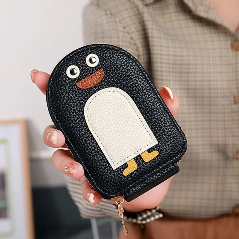 TuxyWallet™ - Porte-monnaie en PU pour carte de crédit et pingouins mignons