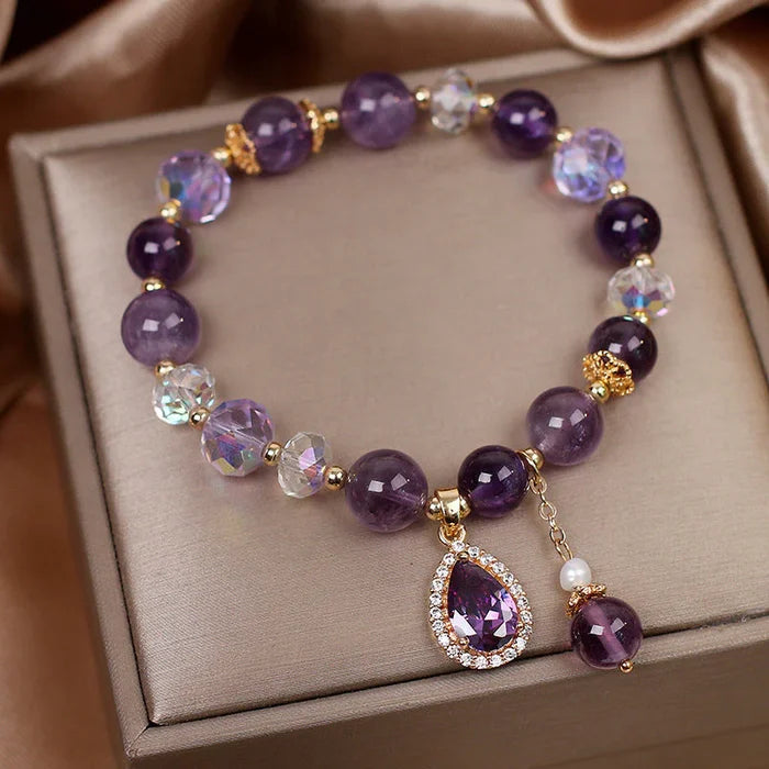 VioletVibes™ - Natürliches Amethyst-Wassertropfen-Armband