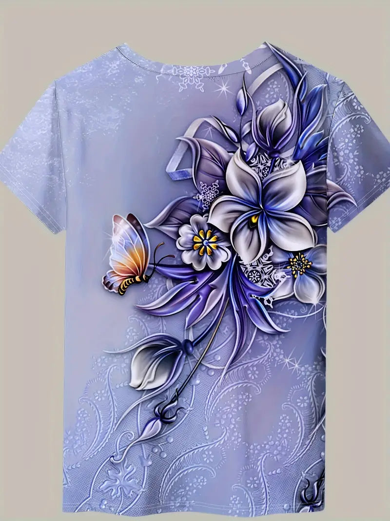 Carlisa™ - T-Shirt mit Blumendruck