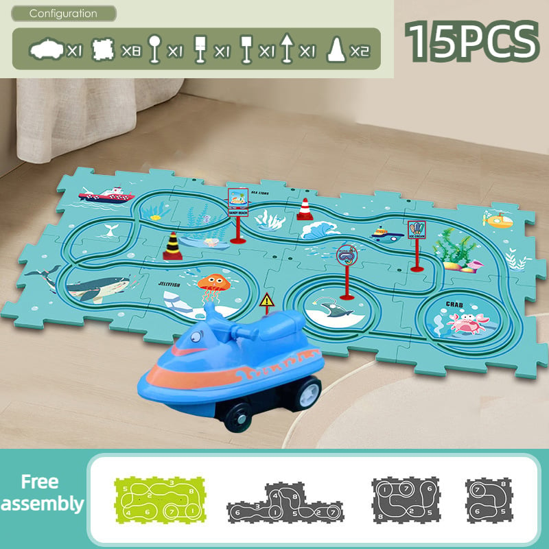 Puzzlespur-Auto-Spielset