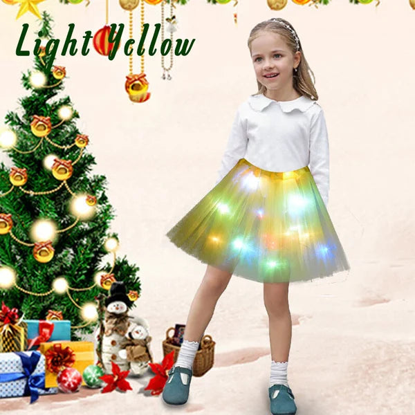 🎅 ANFANG Weihnachten 50% AUSVERKAUF 🔥Magischer & leuchtender LED-Tutu-Rock