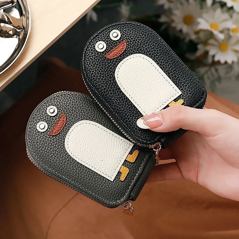 TuxyWallet™ - Porte-monnaie en PU pour carte de crédit et pingouins mignons