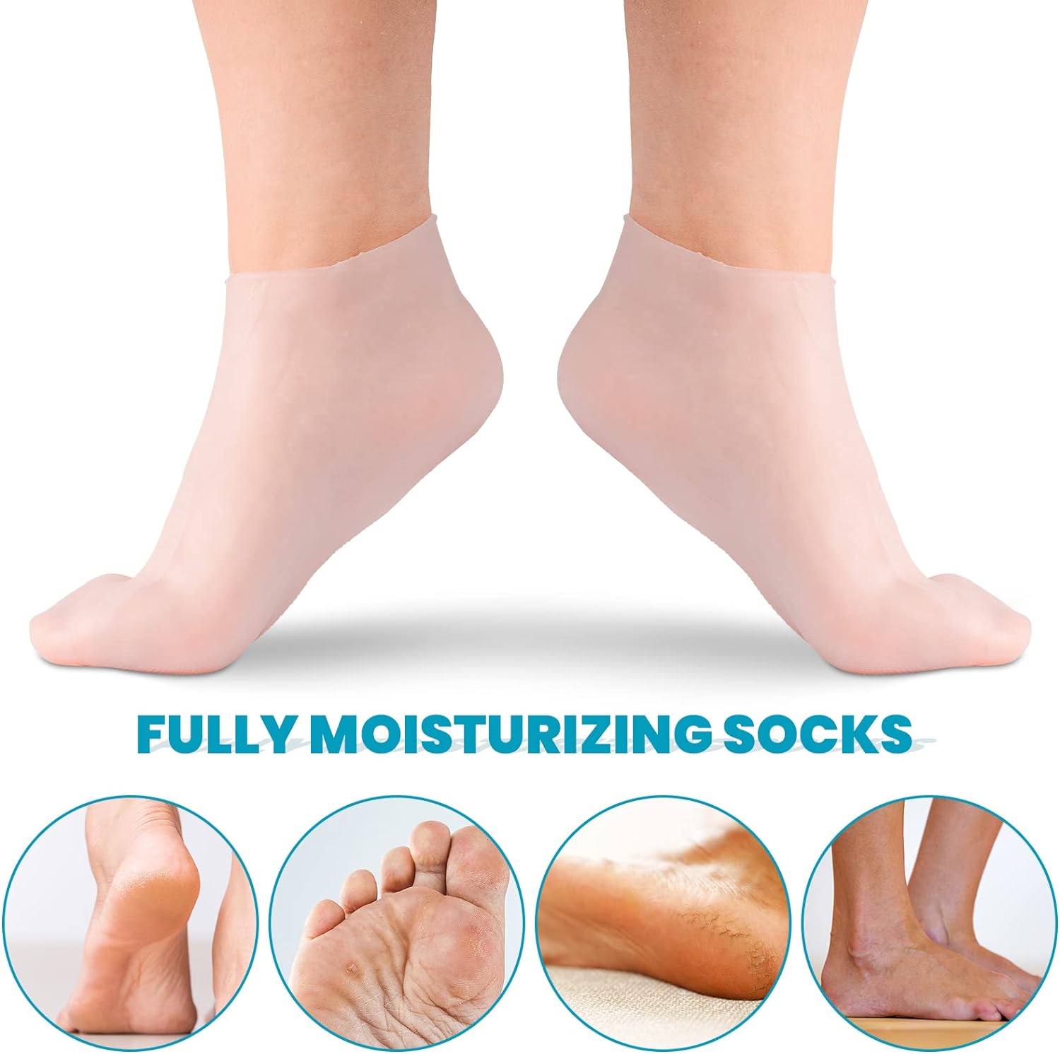 Feuchtigkeitsspendende Fußmaske Peeling-Silikonsocken Strand-Schutzsocken