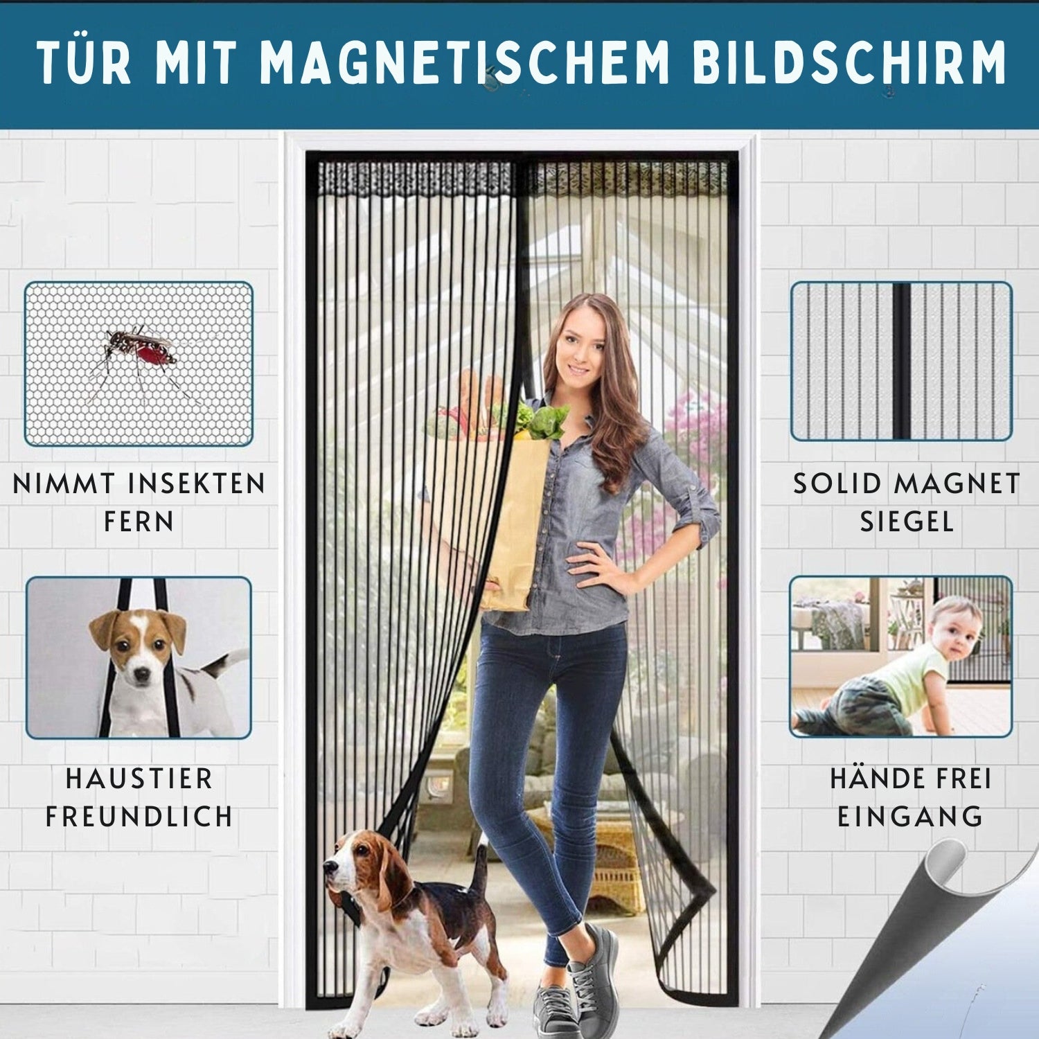 MagicMesh™ - Magnetische Bildschirmtür