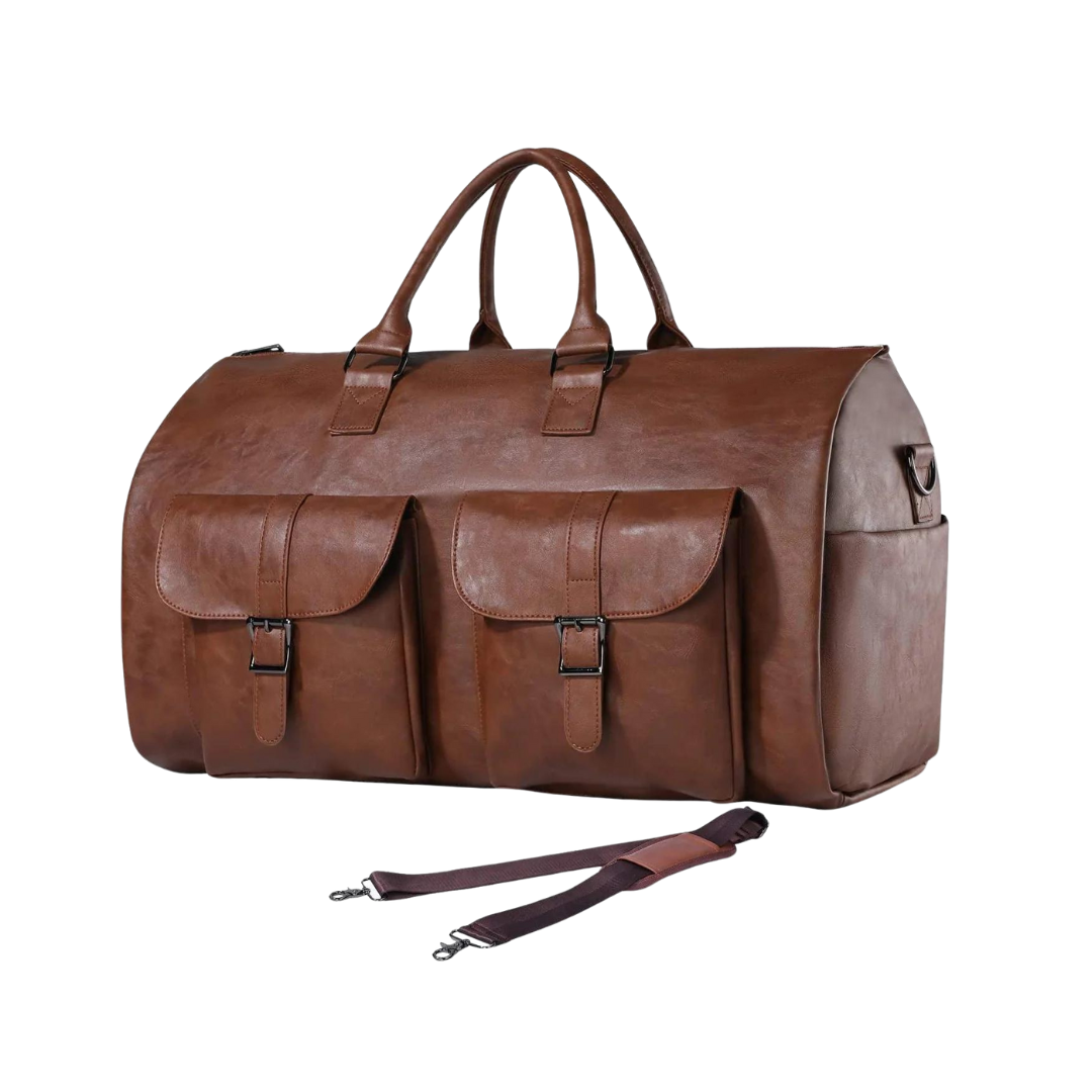 Leder Duffle-Kleiderkoffer