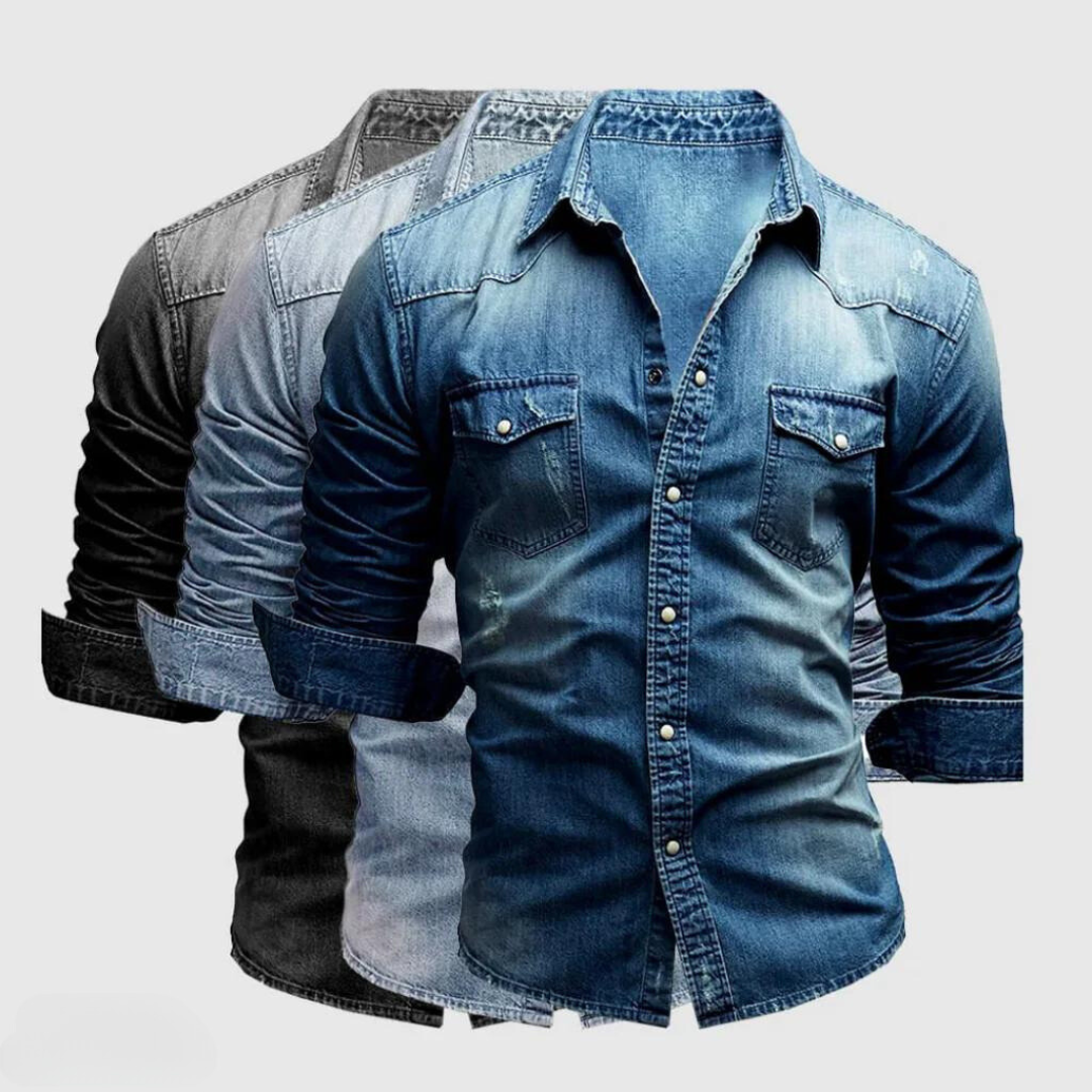 Isaak™ - Retro-Hemd aus Denim