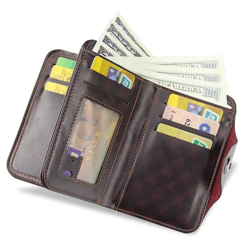 Kurze Brieftasche für Männer mit großer Kapazität