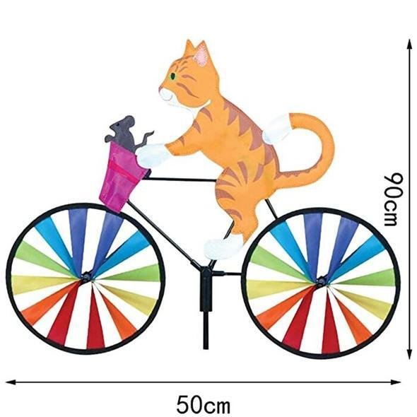 Katze Fahrrad Windrad