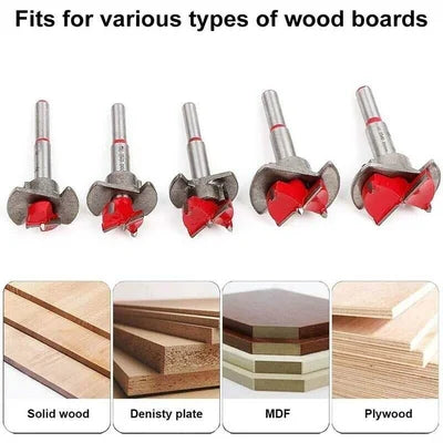 Positionierbohrer-Set für die Holzbearbeitung (5er-Pack)