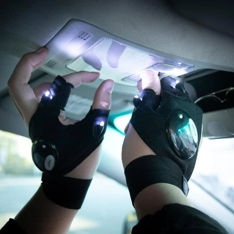 LED-Handschuhe mit wasserdichten Lichtern