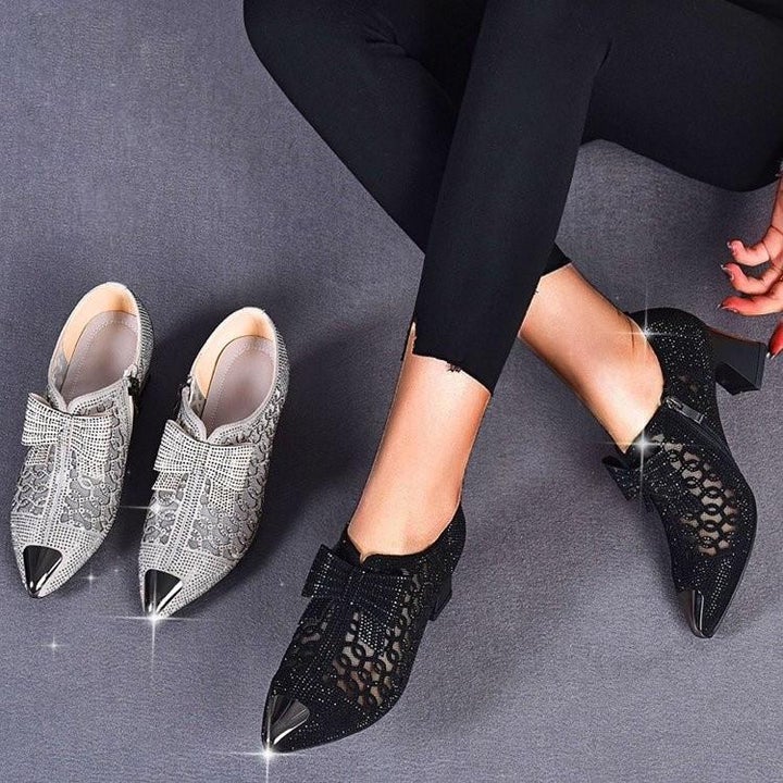 Flappers™ - Strass Hohle Schuhe mit klobigem Absatz