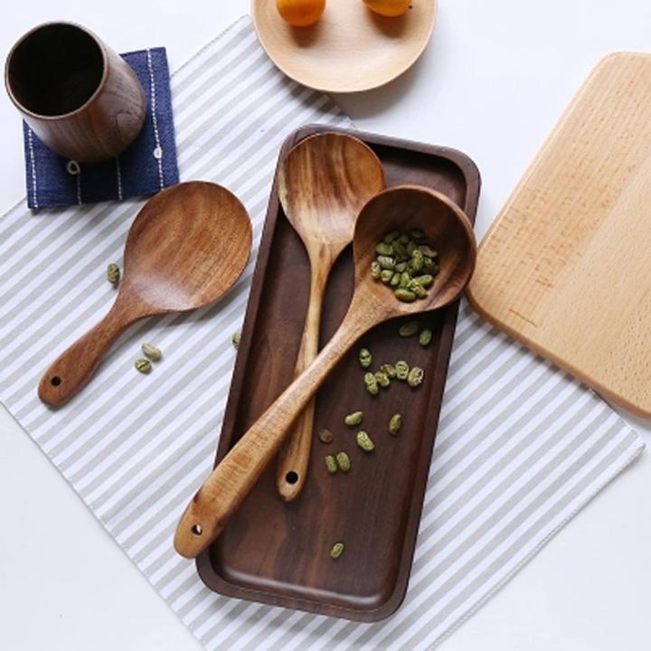 Teakholz Utensilien Set