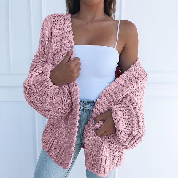 Strickjacke Komfortabler Sweater Cardigan