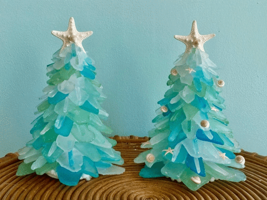 Weihnachtsbaum aus Meerglas