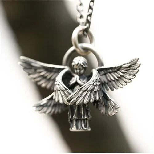Engel-Anhänger Halskette Engelsflügel Amulett