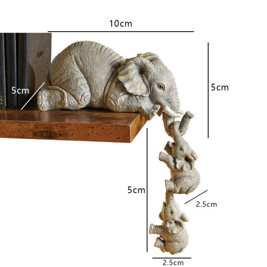 Elefant Sitter Hand-Painted Figurinen