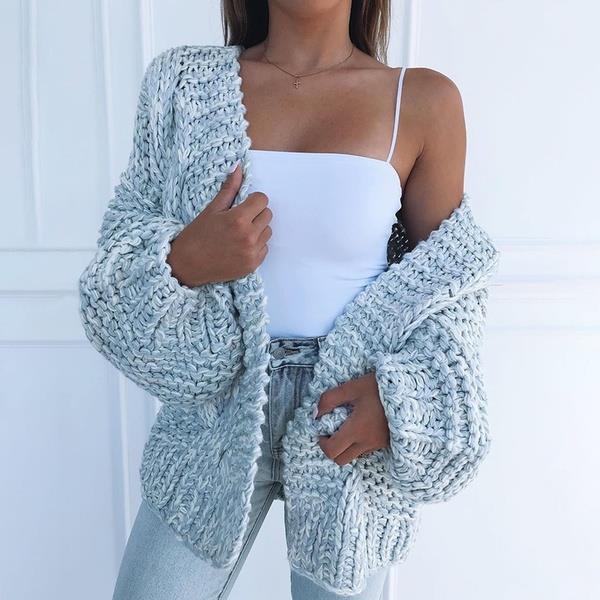 Strickjacke Komfortabler Sweater Cardigan