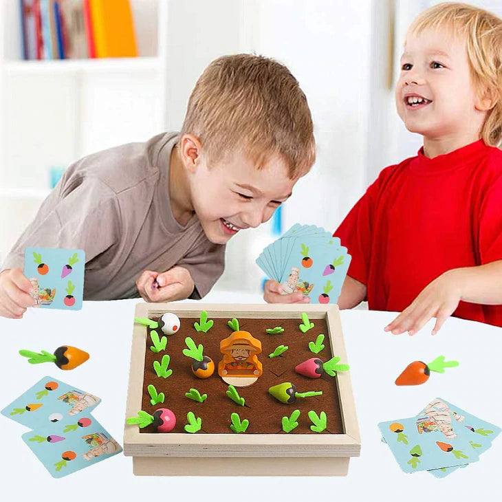 Matchi-Aufnäher™ - Montessori Karotten-Ernte-Gedächtnis-Spielset