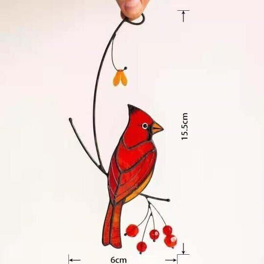 Paar Kardinal Vogel gebeizt Dekoration