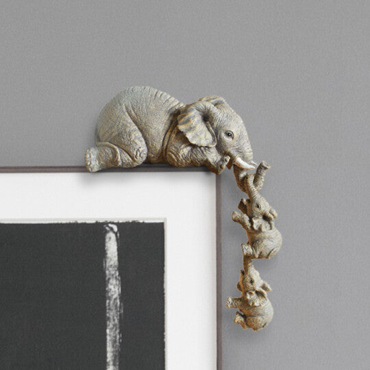 Elefant Sitter Hand-Painted Figurinen