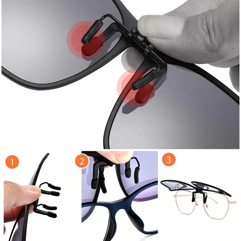 Neu Polarisierte Flip-Up-Sonnenbrille zum Anstecken