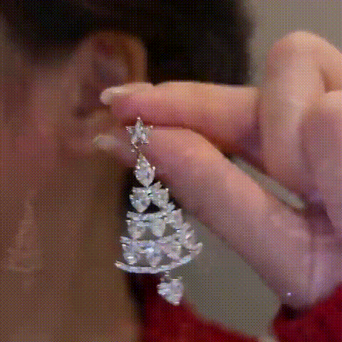 Weihnachtsbaum-Ohrringe