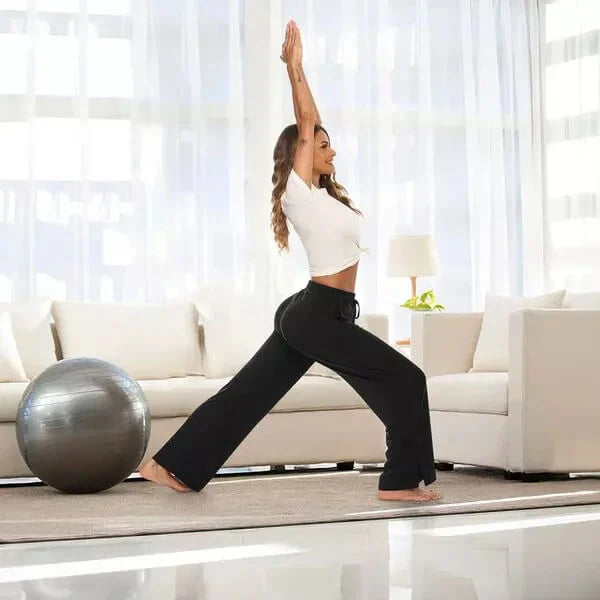 Weite Beine für Frauen Lässige, lockere Yoga Schwitzhosen