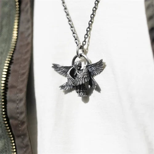 Engel-Anhänger Halskette Engelsflügel Amulett
