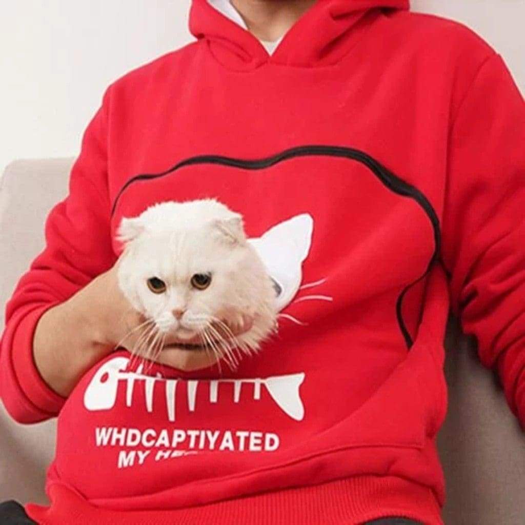 Katze Tasche Hoodie Sweatshirt