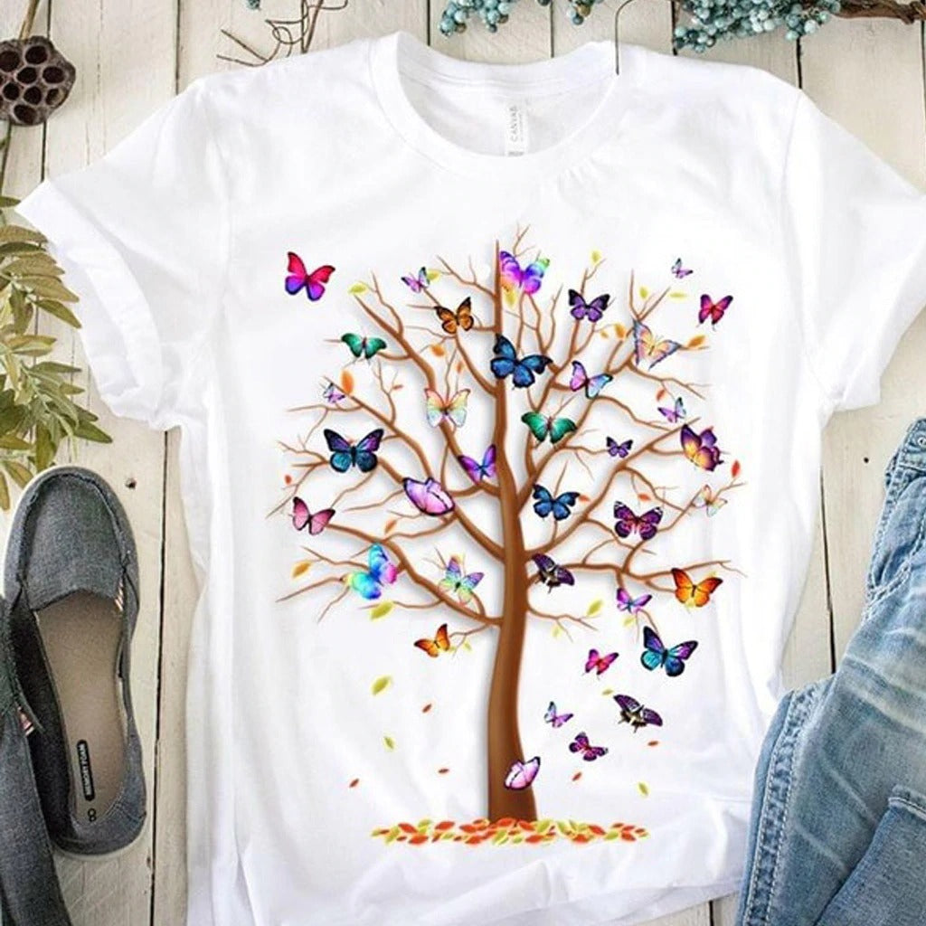 SonneSiehe™ - 3D Schmetterling T-Shirt